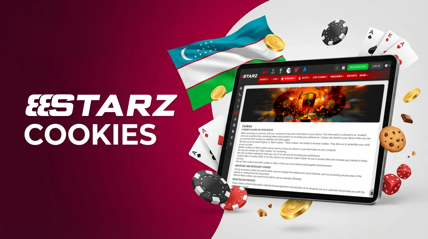 888Starz saytida cookies ishlatilish